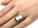 9ct Yellow Gold Cameo Solitaire Ring