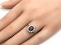 9ct Yellow Gold Garnet & CZ Ring