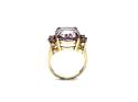 9ct Yellow Gold Amethyst Solitaire Ring