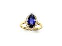 18ct Synthetic Sapphire Halo Ring