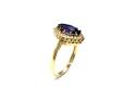 18ct Synthetic Sapphire Halo Ring