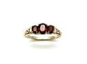 9ct Yellow Gold Garnet & Diamond Ring