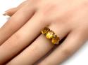 9ct Yellow Gold Fluorite & Diamond Ring