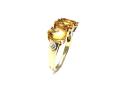 9ct Yellow Gold Fluorite & Diamond Ring