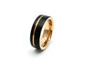 Tungsten Carbide Rose & Black IP Plating Ring