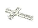 Silver CZ Cluster Cross Pendant