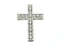 Silver CZ Cluster Cross Pendant