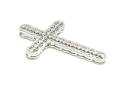 Silver CZ Fancy Cross Pendant