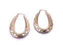 9ct Yellow Gold Creole Hoop Earrings