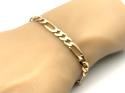 9ct Yellow Gold Figaro Bracelet