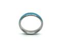 Tungsten Carbide & Crushed Turquoise Inlay Ring