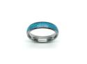 Tungsten Carbide & Crushed Turquoise Inlay Ring