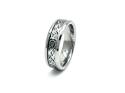 Tungsten Carbide Black Celtic Carbon Fibre Ring