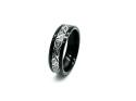 Tungsten Carbide Black IP & Carbon Celtic Ring