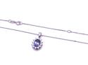 9ct Tanzanite & Diamond Cluster Pendant & Chain