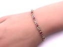 9ct Yellow Gold Ruby & Diamond Bracelet 7 inch