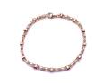 9ct Yellow Gold Ruby & Diamond Bracelet 7 inch