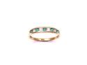 18ct Yellow Gold Emerald & Diamond Eternity Ring