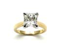 18ct Princess Cut Diamond Solitaire Ring 3.01ct