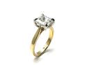 18ct Princess Cut Diamond Solitaire Ring 3.01ct