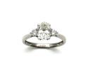 18ct White Gold Diamond 3 Stone Ring 1.61ct