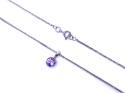 9ct White Gold Amethyst Pendant & Chain