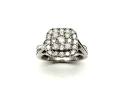 9ct White Gold Diamond Cluster Ring