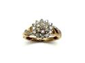 9ct Yellow Gold Diamond Cluster Ring