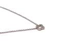 9ct White Gold Diamond Clover Necklet 16-18 inch