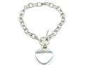 Silver Heart Tag T-Bar Bracelet