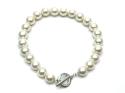 Silver Shell Dress Pearl T-Bar Bracelet