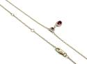 9ct Yellow Gold Ruby & Diamond Necklet 16-17 Inch