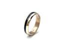 9ct Yellow Gold Enamelled Wedding Ring