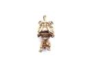 9ct Yellow Gold CZ Bulldog Pendant