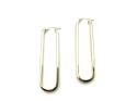 9ct Yellow Gold Rectangular Hoops