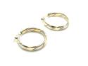 9ct Two Colour Gold Twised Hoops