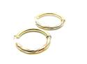 9ct Three  Colour Gold Hoops