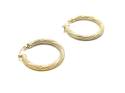 9ct Yellow Gold Patterned Hoop Earrings