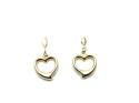 9ct Yellow Gold Heart Stud Earrings