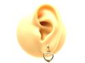 9ct Yellow Gold Heart Stud Earrings