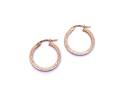 9ct Yellow Gold Patterned Hoop Earrings