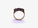 9ct Yellow Gold Garnet 3 Stone Ring