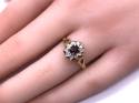 9ct Yellow Gold Garnet & Diamond Ring