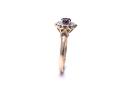 9ct Yellow Gold Garnet & Diamond Ring