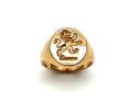 18ct Yellow Gold Seal Signet Ring