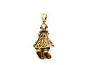 9ct Yellow Gold C.Z Clown Pendant