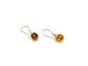 9ct Yellow Gold Amber Drop Earrings