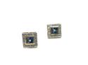 9ct Sapphire & Diamond Earrings