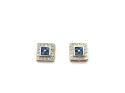 9ct Sapphire & Diamond Earrings