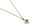 9ct Sapphire & Diamond Pendant & Chain